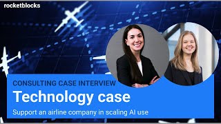 BCG Technology consulting case interview Airline AI w McKinsey and BCG consultants [upl. by Kalam575]