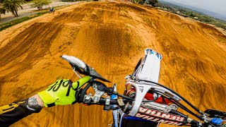 Riding a YZ250F on a Supercross Track RAW [upl. by Avah]