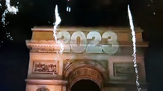 Feu d’artifice Paris 2023  Nouvel An  ChampsElysées  Arc de Triomphe  Paris  France [upl. by Saisoj]