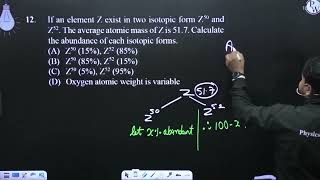 If an element Z exist in two isotopic form Z50 and Z52 The average atomic mass of Z is 517 Ca [upl. by Sirej415]