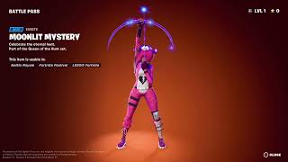 NEW FORTNITE MOONLIT MYSTERY EMOTE BATTLE PASS SEASON 2 CHAPTER 5 [upl. by Nnaul]