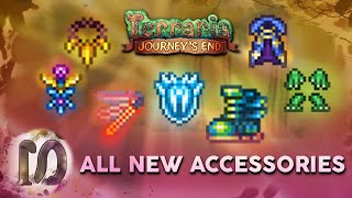 ALL NEW ACCESSORIES  WINGS in Terraria 14 Journeys End  How to Get Craft All New Accessories [upl. by Vandyke604]