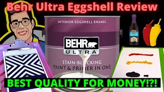 BEHR PAINT REVIEWHOME DEPOT PAINT amp PRIMER IN ONE 2021 HIDING POWER WASHABILITY amp ADHERENCE [upl. by Recor]