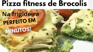 Pizza Fitness de brócolis na Frigideira [upl. by Lanahtan360]