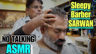 Asmr Intense head massage by Sleep Indian barber Sarwan No talking Asmr for quick Relaxation [upl. by Jacynth6]