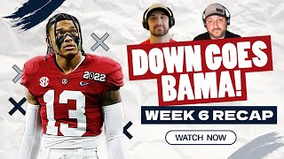 College Football Chaos Alabama Upset Penn State Rises and Week 6 Recap [upl. by Anrat]