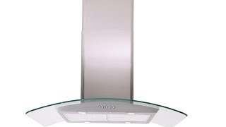 Curved Glass Island Kitchen Extractor  Luxair Cooker Hoods [upl. by Liba]