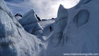 vallee blanche col dEntrêves www chamonixskiguide com [upl. by Davena]