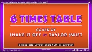 6 Times Table Song Cover of Shake It Off by Taylor Swift [upl. by Eanal]