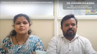 Testimonial of a small baby who has undergone hernia surgery [upl. by Anitsuj]