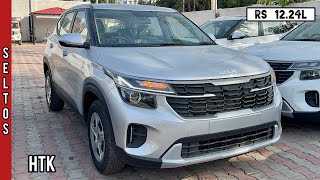 New UPDATED Kia Seltos 2024 🔥 Seltos HTK  Rs 1224L  Silver Colour  Detailed Walkaround Review [upl. by Longtin893]