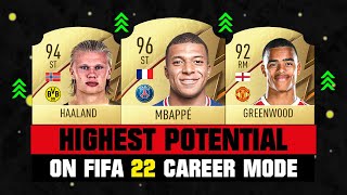 FIFA 22  BEST YOUNG PLAYERS ON CAREER MODE ✅😍 ft Mbappe Haaland Greenwood… etc [upl. by Anail]