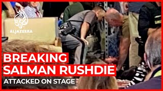 Author Salman Rushdie has been attacked on stage [upl. by Yelwah]