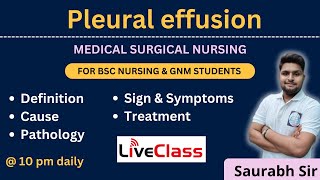 Pleural effusion  medical surgical nursing  For Bsc Nursing and GNM students [upl. by Gearard950]