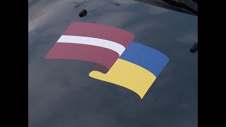 UZ UKRAINU DODAS VENTSPILS BRÄŖVPRÄ€TÄŖGO AUTO KONVOJS TAM LÄŖDZI DEVÄ€S ARÄŖ KURZEMES TV [upl. by Ylloj]