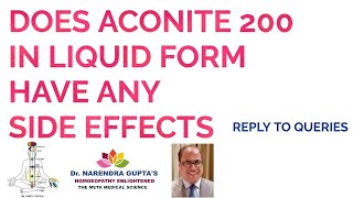 DOES ACONITE 200 IN LIQUID FORM HAVE ANY SIDE EFFECTS [upl. by Adleremse]