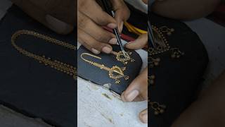 Gold tikli new design making video gold jewellery design shorts viral reels [upl. by Joletta]