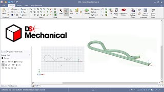 DesignSpark Mechanical 1 Direct Modeling Sweeping Cotter Pin [upl. by Qiratla]