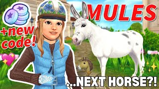 MULES ADDED SOON AND NEW REDEEM CODE STAR STABLE SPOILERS [upl. by Nnewg]