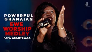 POWERFUL GHANAIAN EWE WORSHIP MEDLEY  FAFA ASANTEWAA ghanaworship ewe worship togolais228 [upl. by Nylicaj]