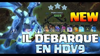 HDV9 ELECTRODRAGON Nouvelle Meta du Château de Clans  New Meta TH9 Combo ElectroDragon [upl. by Siravart]