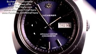 Bucherer Chronometer COSC Tungsten Bezel same as Anakin Automatic 38MM Rare [upl. by Lavena83]