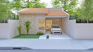 CASA PEQUENA SIMPLES E ACONCHEGANTE │ 2 QUARTOS │BAIXO CUSTO E CONFORTO │COM MEDIDAS [upl. by Llertnac]