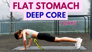 Flat Stomach Pilates 7 Day Challenge  At Home Workout Without Equipment [upl. by Yelkcub]