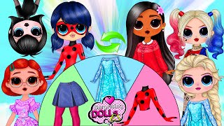 Ladybug Harley Quinn Encanto Cambio de Ropa  Muñecas de Papel DIY [upl. by Initof]