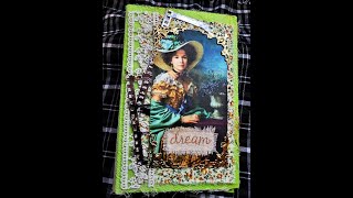 Using cheesecloth to add texture to enhance this Journal Cover [upl. by Ecyor]