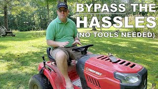 How to Bypass Safety Switches on the TroyBilt Pony 42 Riding Lawn Mower [upl. by Anayad]