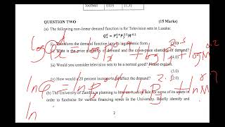 Logarithmic demand function and elasticity of demandManagerial Economics [upl. by Enirroc810]