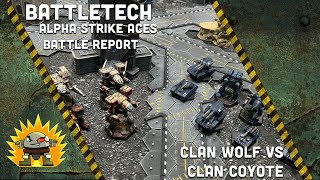 Battletech Alpha Strike Aces  Clan Wolf vs Cal Coyote [upl. by Lerred]