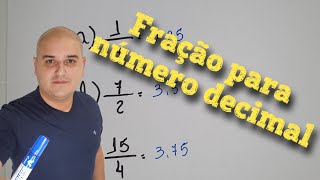 Transformar uma fração em número decimal [upl. by Nyllek]