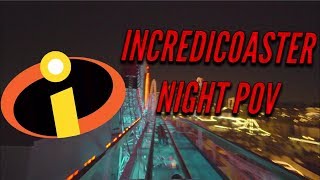 BEST Incredicoaster ride NIGHT POV 60FPS NEW 2018 Pixar Pier Disney California Adventure [upl. by Nhguaved652]