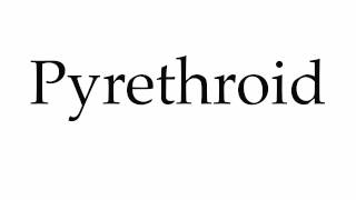 How to Pronounce Pyrethroid [upl. by Pamella793]