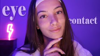 Practice Eye Contact with ASMR 3 Levels 👁️👁️ positive affirmations checkups ear to ear in 4K [upl. by Reis]