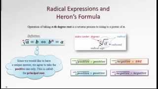 81a Radical Expressions and Herons Formula [upl. by Tirza]