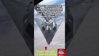 The F117 Nighthawk also nicknamed the quotShakyquot or quotSpookyquot stealthaircraft military short [upl. by Ferdie]