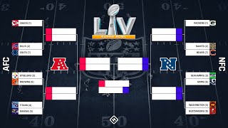 NFL 2021 Playoff Bracket Road to Super Bowl 55 [upl. by Naimed]