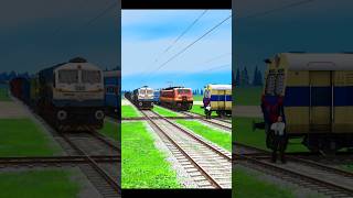 TRAINS CROSSING BRANCHED RAILROAD TRACKS 😱 train [upl. by Dallon]