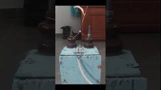 Test transformatora 10kV diy arc transformer HV highvoltage shorts [upl. by Atinot]