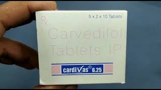 Cardivas 625 Tablet  Carvedilol Tablets Ip  Cardivas 625mg Tablet Uses Side effects benefits [upl. by Gino]