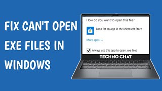 FIX Cant Open exe Files in Windows 111087 EASY [upl. by Siuol299]