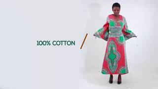 Traditional Dashiki print wrap dress [upl. by Anoyi]