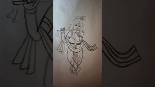 how to draw Krishna drawing how to draw step by step Krishna drawing easy Kanha ji Ka Chitra [upl. by Enimrej]