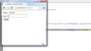 pattern and title Attribute of Form Field HTML5 [upl. by Jamila]