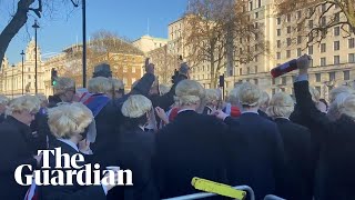 My name is Boris Johnson lookalikes stage lockdown party protest outside No 10 [upl. by Evalyn]