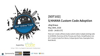 SOT102 S4HANA Custom Code Adaptation [upl. by Oler]