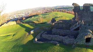 Drone flight over Kendal Castle in England Nov 2016 [upl. by Atilrahc]